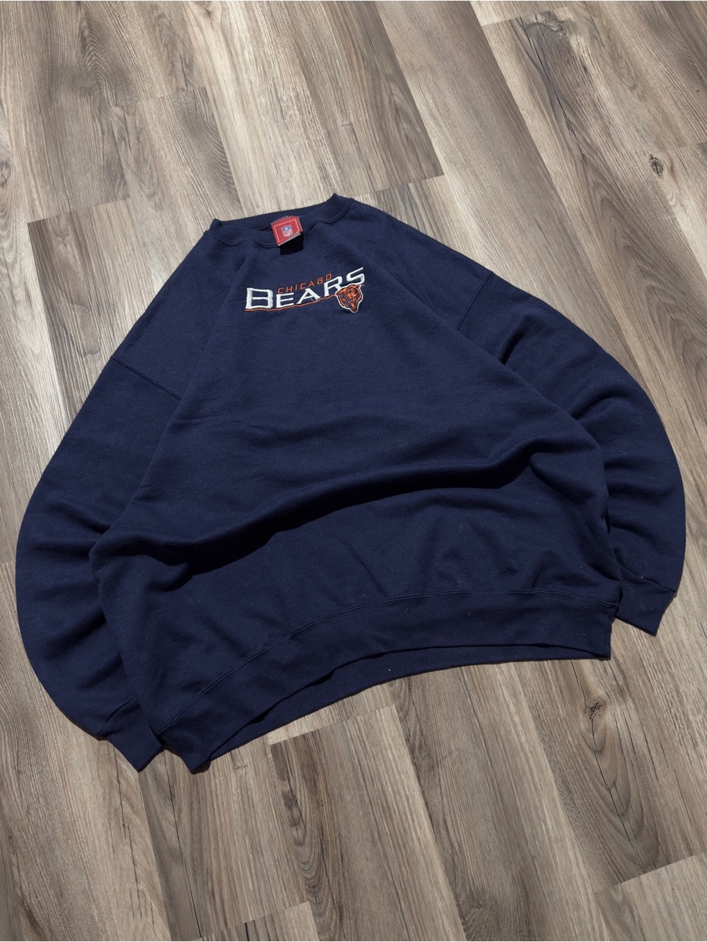 90’s Vintage NFL Chicago Bears Navy Blue Crewneck Sweatshirt • Size XL